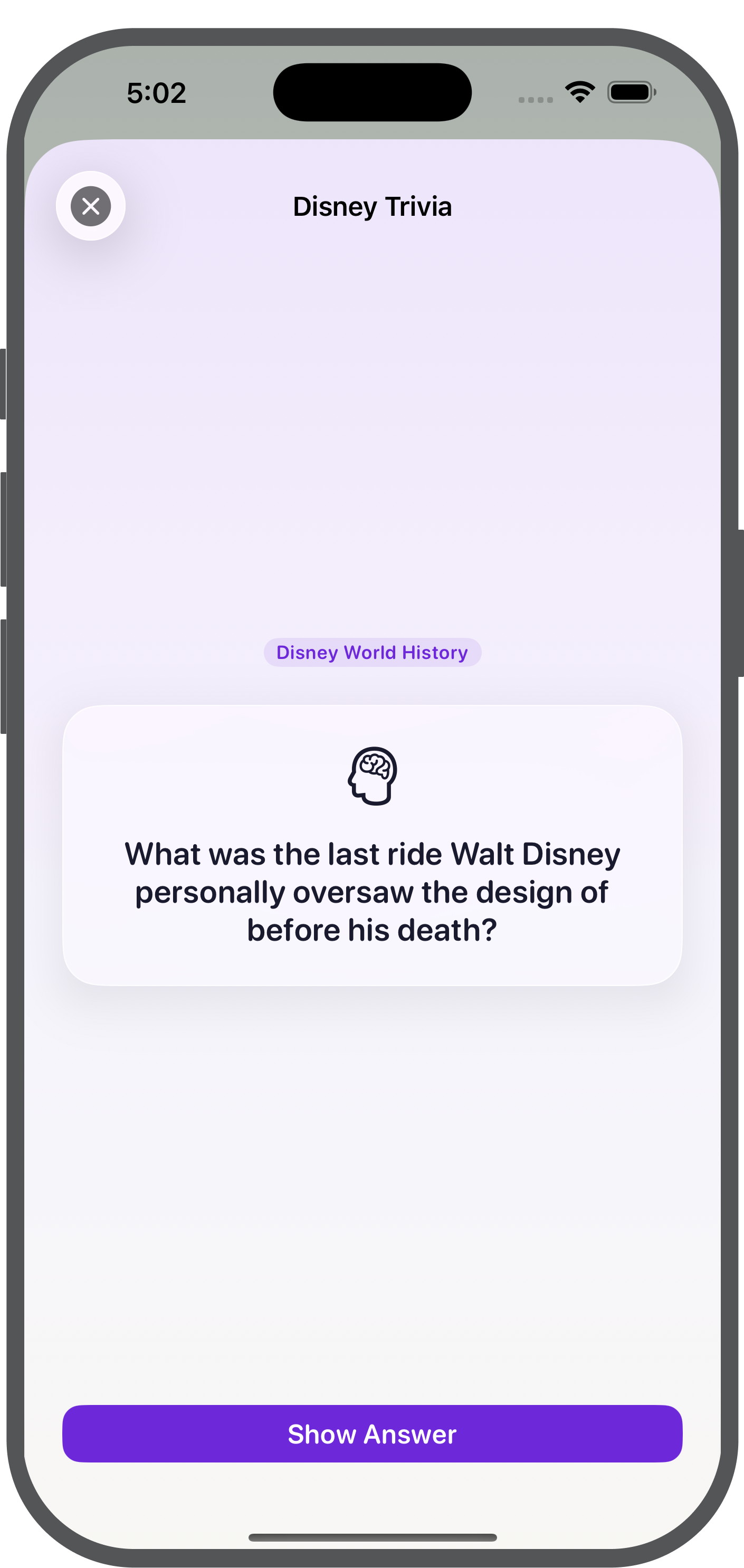 Disney trivia game to play while waiting in line